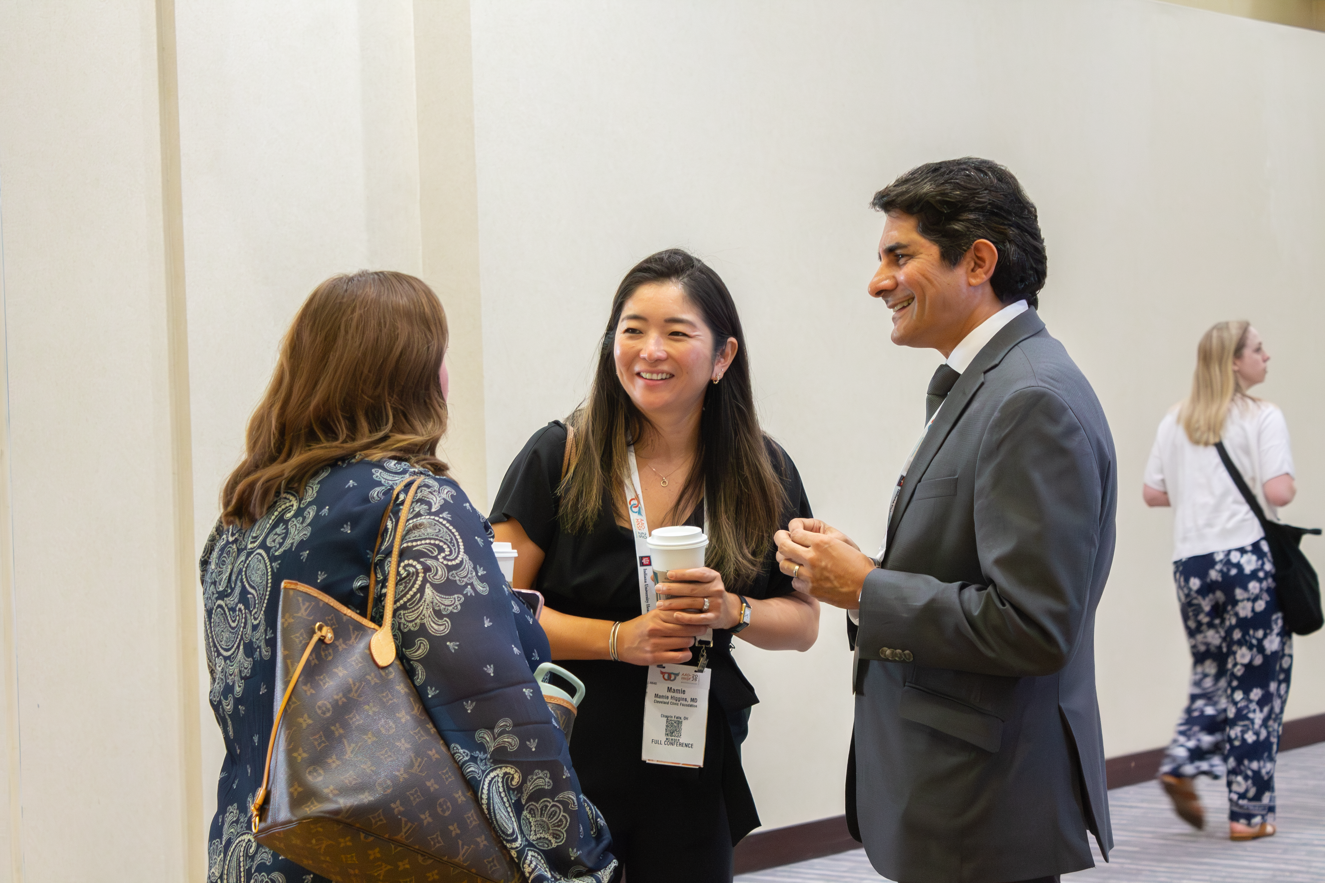 Attendees chatting