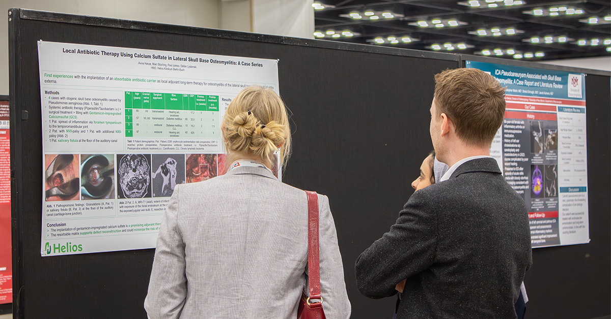 People looking at scientific posters
